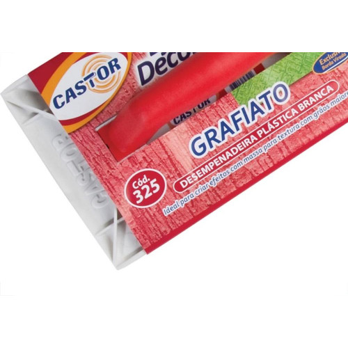Desempenadeira Pvc Castor 15 Para Textura Branca 325