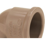 Cotovelo Marrom Krona Liso Liso Reducao 25X20 433 - Kit C/20 
