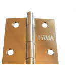Dobradica Fama 1295 Ferro Cromado Bicromatizado 3.1/2'' Com 24 Pecas  - Kit C/24 