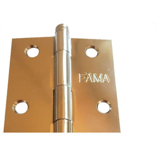 Dobradica Fama 1295 Ferro Cromado Bicromatizado 3.1/2'' Com 24 Pecas  - Kit C/24 
