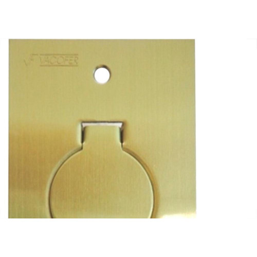 Placa Piso Latao 4X2''Tomada Universal ''Com 1 Tampa Unha Pl42Tu