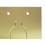 Placa Piso Latao 4X4''Tomada Universal''Com 1 Tampa Unha Pl44Tu