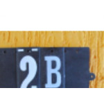 Base Para Numeros Retangular Pvc Caiado 1  - Kit C/10 