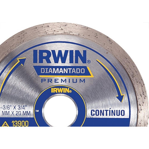 Disco Diamantado Irwin Liso 110Mm Seco Agua Iw2144