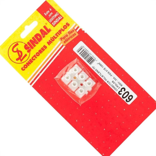 Conector Barra Sindal Plastico 10/603 Cartelado Ski.0603.Pe.B