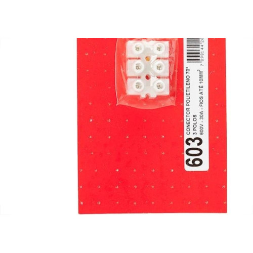 Conector Barra Sindal Plastico 10/603 Cartelado Ski.0603.Pe.B
