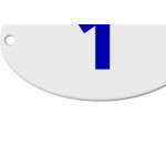 Numero Oval Chapa Esmaltado Caiado 1  - Kit C/10 