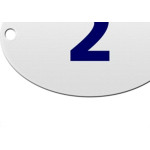 Numero Oval Chapa Esmaltado Caiado 2  - Kit C/10 