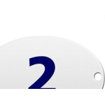 Numero Oval Chapa Esmaltado Caiado 2  - Kit C/10 