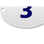 Numero Oval Chapa Esmaltado Caiado 3  - Kit C/10 