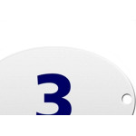 Numero Oval Chapa Esmaltado Caiado 3  - Kit C/10 
