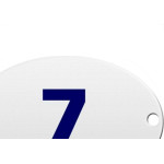 Numero Oval Chapa Esmaltado Caiado 7  - Kit C/10 