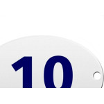 Numero Oval Chapa Esmaltado Caiado 10  - Kit C/10 