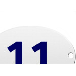 Numero Oval Chapa.Esmaltado.Caiado 11  - Kit C/10 