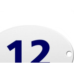 Numero Oval Chapa.Esmaltado.Caiado 12  - Kit C/10 