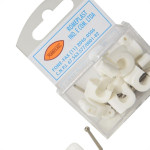 Grampo Fixa Fio Romeplast 07Mm Branco Com 15 Pecas 