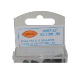 Grampo Fixa Fio Romeplast 06Mm Preto Com 20 Pecas 
