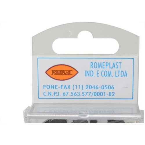 Grampo Fixa Fio Romeplast 07Mm Preto Com 15 Pecas 