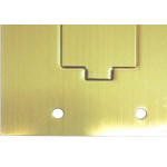 Placa Piso Latao 4X4''Tomada Fone''Com 1 Tampa Unha Pp21/00