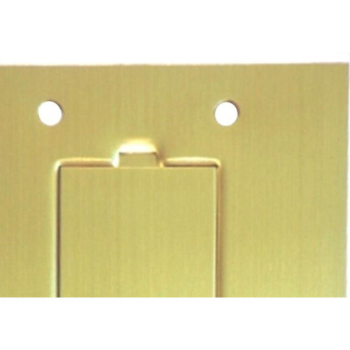 Placa Piso Latao 4X4''Tomada Fone''Com 1 Tampa Unha Pp21/00