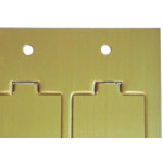 Placa Piso Latao 4X4''Tomada Fone''Com 2 Tampa Unha Pl442Tb