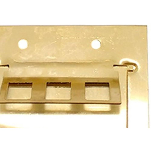 Placa Piso Latao 4X4 Tampa Basculante Para 3Rj1.1/45 Pl44Rj