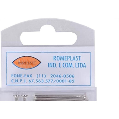 Prego Aco Romeplast Com Cabeca  12X12 (1,80X28mm) Cartela Com 25 Pecas 