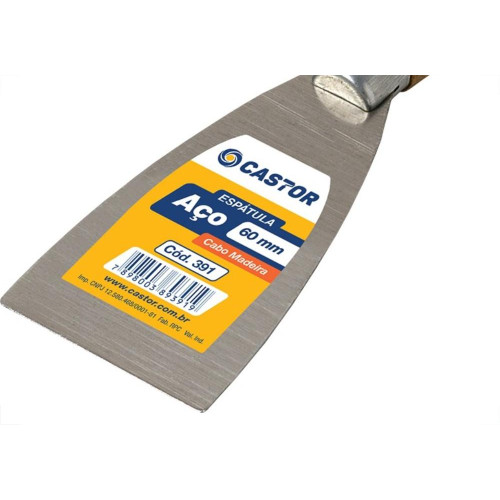 Espatula Parede Castor Laminada Cabo Madeira 60Mm