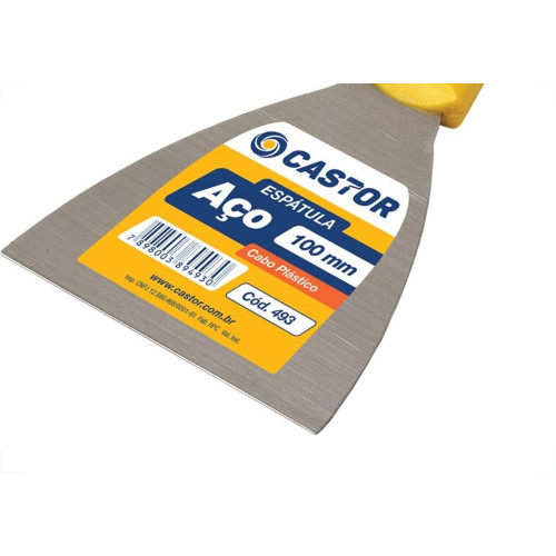 Espatula Parede Castor Laminada Cabo Plastico 100Mm 493