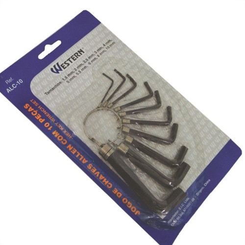 Chave Allen Western 1,5A10Mm 10 Pecas Alc-10