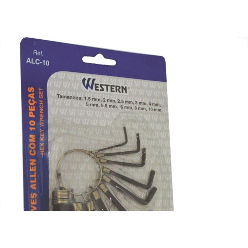 Chave Allen Western 1,5A10Mm 10 Pecas Alc-10