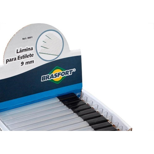 Lamina Estilete Estreita Brasfort 10Pecas 8601