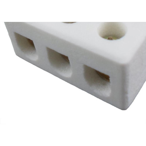 Conector Porcelana Interneed 3Polos 10Mm 66132 - Kit C/10 
