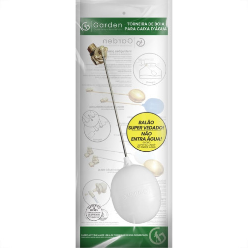 Torneira Boia Garden Vazao Total Boia Pvc 3/4'' 11361Pe Torneira Boia Garden Vazao Total Boia Pvc 3/4'' 11361Pe