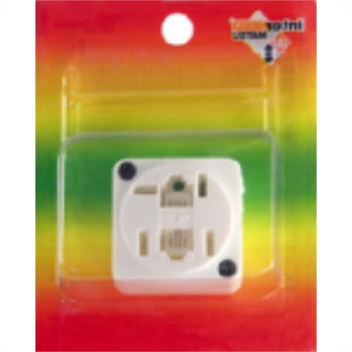 Tomada Fone Externa Com 2 Modulares Branca Cartela 5490