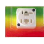 Tomada Fone Externa Com 2 Modulares Branca Cartela 5490