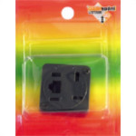 Tomada Fone Externa Com 1 Modular Preta Cartela 365