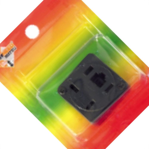 Tomada Fone Externa Com 1 Modular Preta Cartela 365
