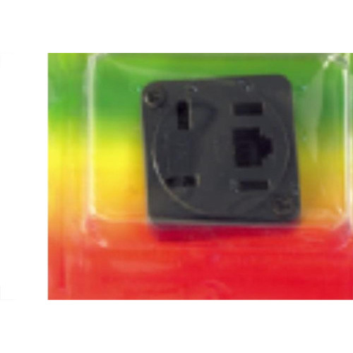Tomada Fone Externa Com 1 Modular Preta Cartela 365