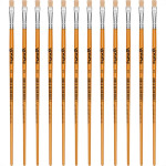 Pincel Para Artesanato Roma Ponta Chata 10 615 10 - Kit C/12 