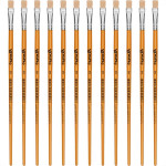 Pincel Para Artesanato Roma Ponta Chata 12 615 12 - Kit C/12 