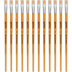 Pincel Para Artesanato Roma Ponta Chata 14 615 14 - Kit C/12 