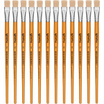 Pincel Para Artesanato Roma Ponta Chata 18 615 18 - Kit C/12 