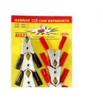 Garra 30A Com Espaguete Vermelho/Preto Cartela 10 Pecas 9042