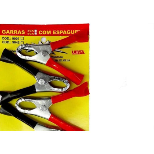 Garra 50A Com Espaguete Vermelha Preta Cartela 6Pecas 9007