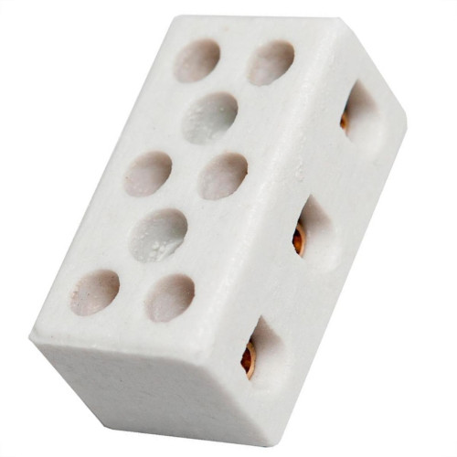 Conector Porcelana Brasfort 3Polos 06Mm 8608 - Kit C/100 