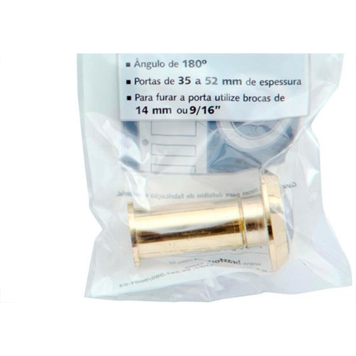Visor Para Porta Brasfort Dourado 8535