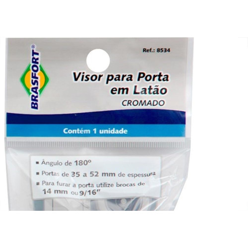 Visor Para Porta Brasfort Cromado 8534