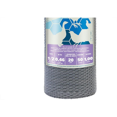Tela Arame Morlan Viveiro 1/2X26X1,0 50M 971
