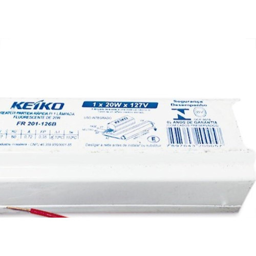 Reator Keiko Partida Rapida Simples 20Wx127V Fr201-126A